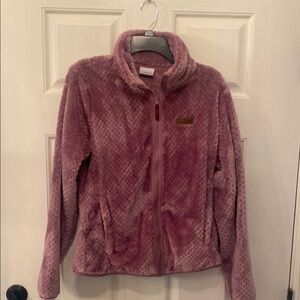 Columbia Pink and Purple Teddy Jacket Plush Fleece